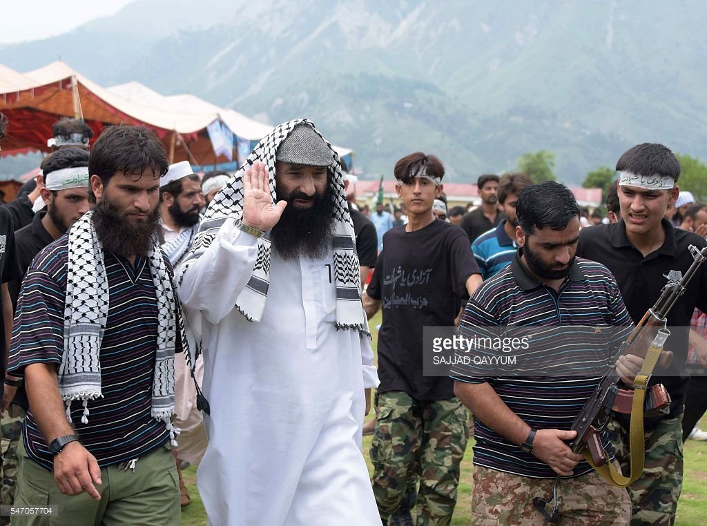 Islamist Radical Terrorists Mingled with Civilians in JKLF March in POK to Infiltrate in India.