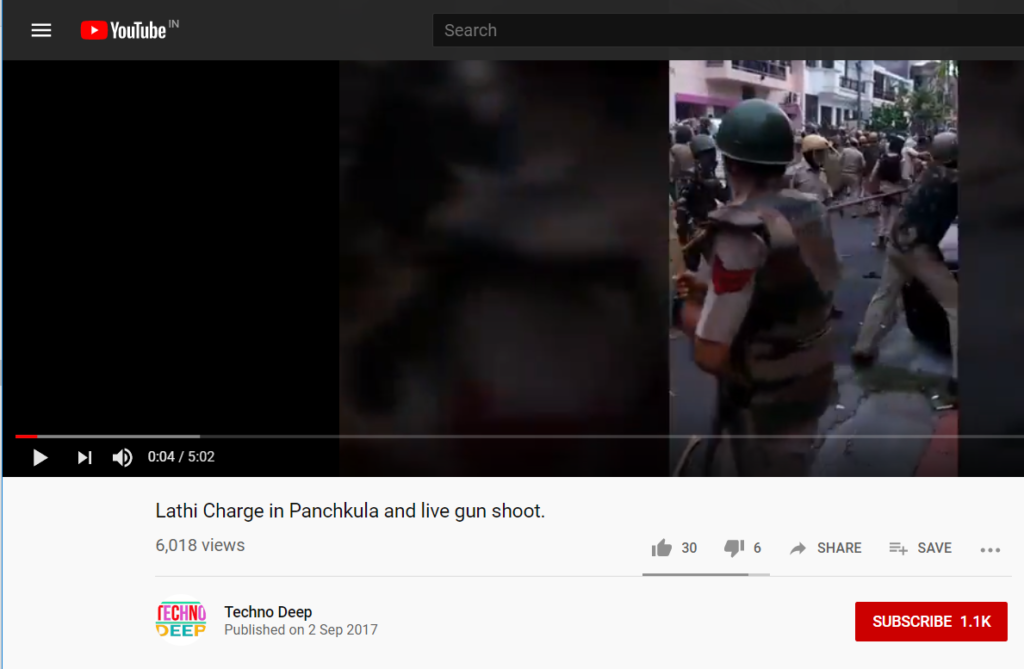 Screenshot showing video was published on 2-September 2017 on YouTube 