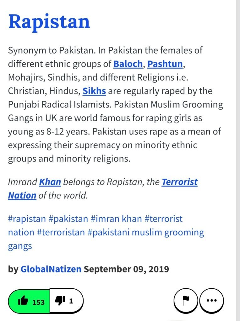 Rapistan Synonym For Pakistan