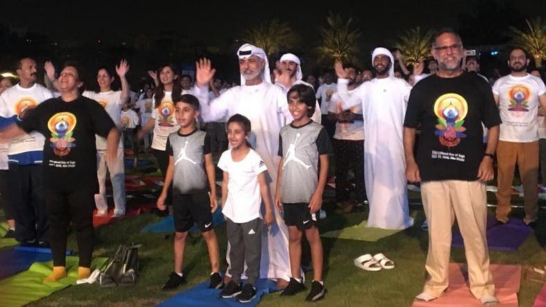International Yoga Day:  - UAE - People perform Yoga irrespective of Religion.   