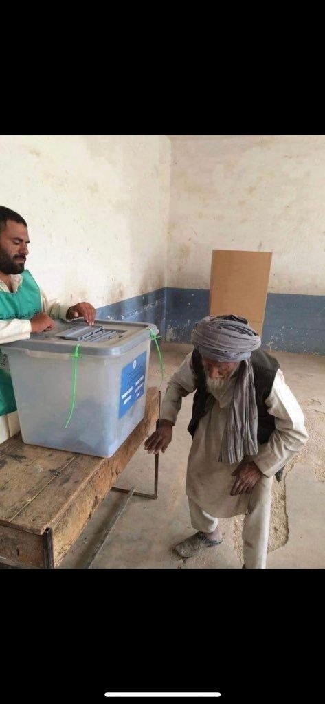 Despite threats from Pakistan backed Taliban Terrorists, People voted during Afghan Elections.