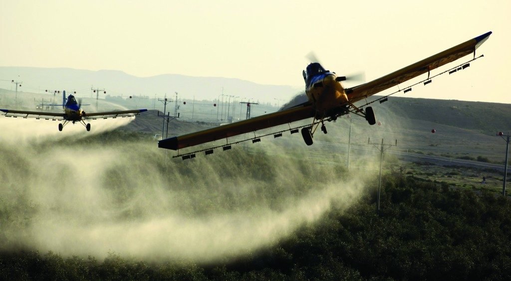 Air crafts dumping large quantity of Insecticides 