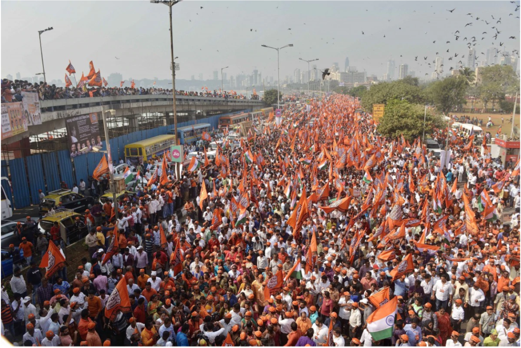 Massive crowd at Mega Rally held in Indian State of Maharashtra by Raj Thackeray in support of CAA and challenging the Leftist Liberals and Jihadist sympathizers 