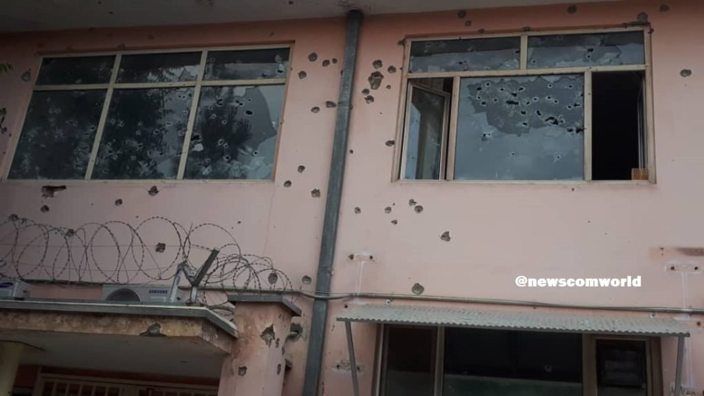 Attack on 100-bed maternity hospital in Kabul: Bullet marks on the Hospital wall